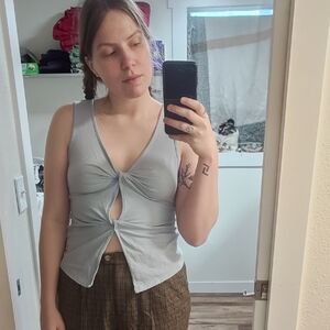 Reformation Blue Tank Top